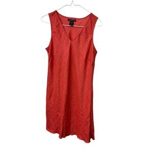 Boston Proper Linen Sleeveless Dress Orange Size 10